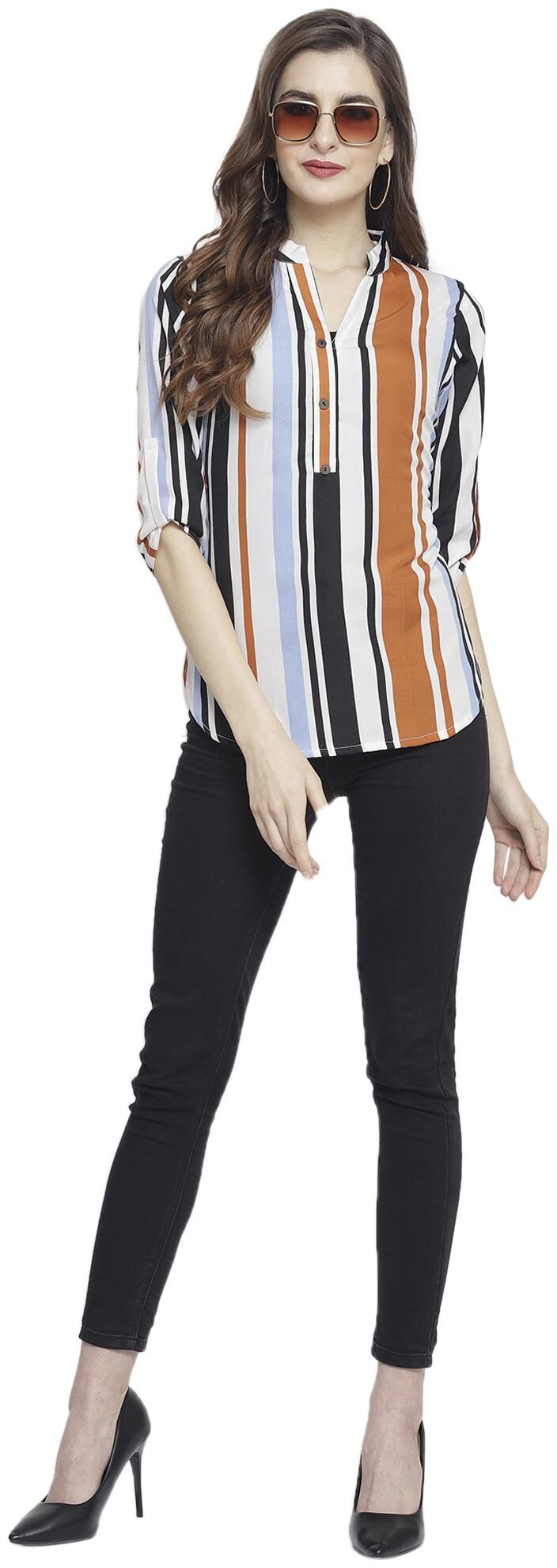 

Sayesha Women Striped Regular top - Multi