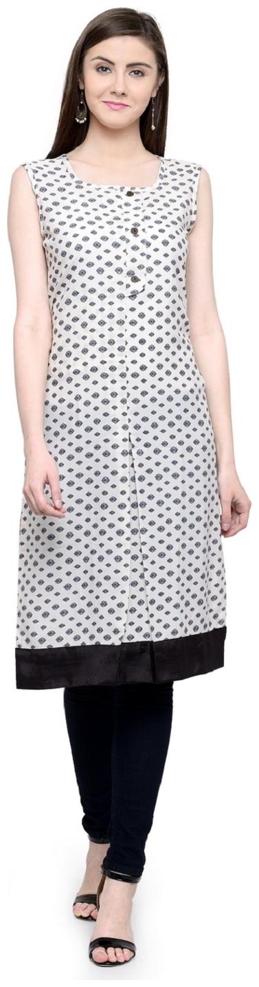 

Sayesha Women White Printed Straight Kurta