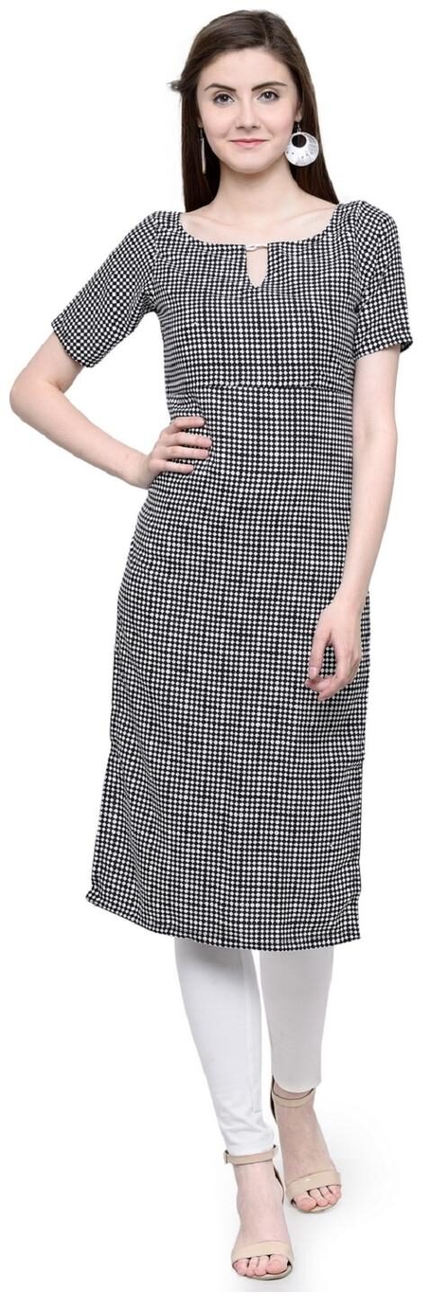 

Sayesha Women Black Printed Straight Kurta