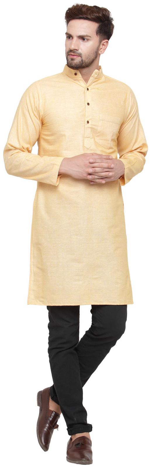 

Sayesha Men Yellow Regular Fit Kurta