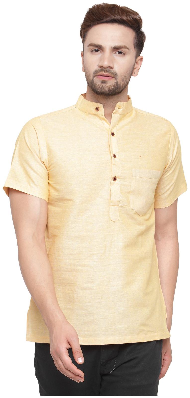 

Sayesha Men Yellow Regular Fit Kurta