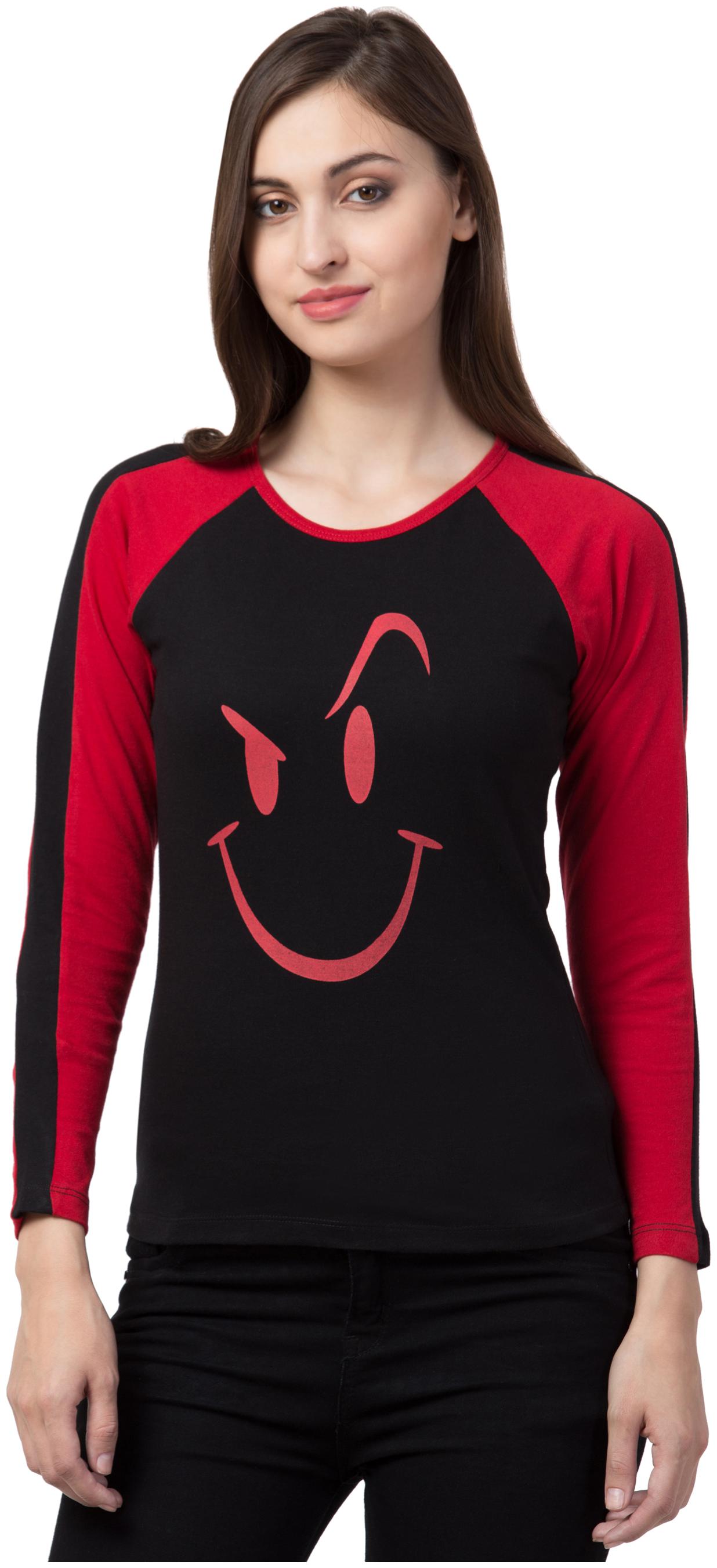 

SBO FASHION Black Color Printed Trendy Women s T-Shirt
