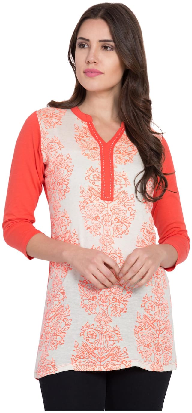 SBO FASHION Women Printed A-line top - Red