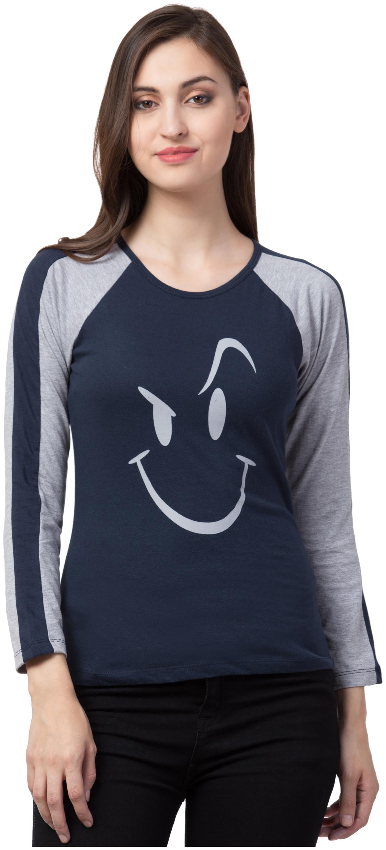 

SBO FASHION Printed Full Sleeve Round Neck Trendy Women s T-Shirt