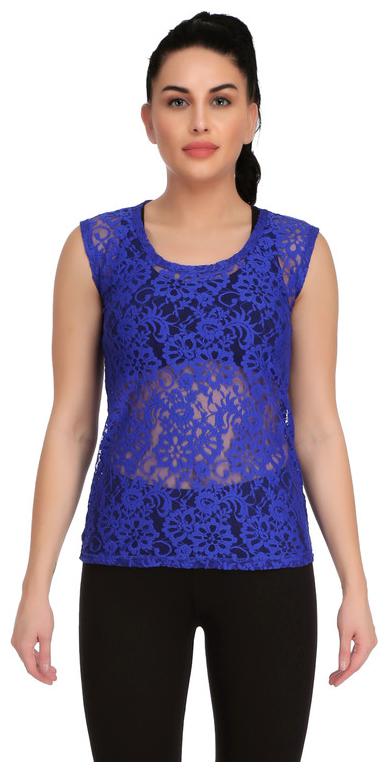 

Selfcare Women Embroidered Regular top - Blue