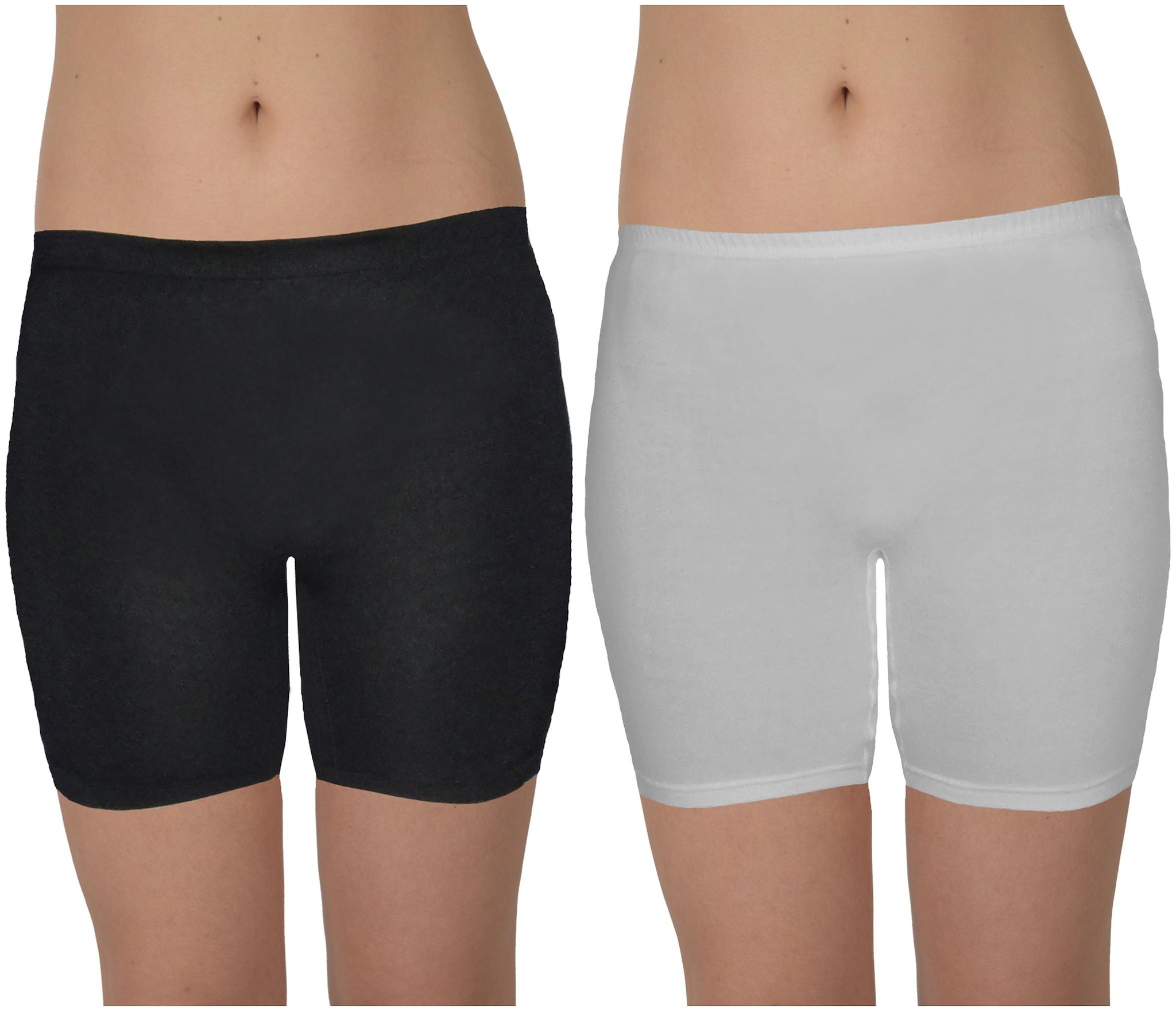 

Selfcare Women Solid Sport shorts - Black White