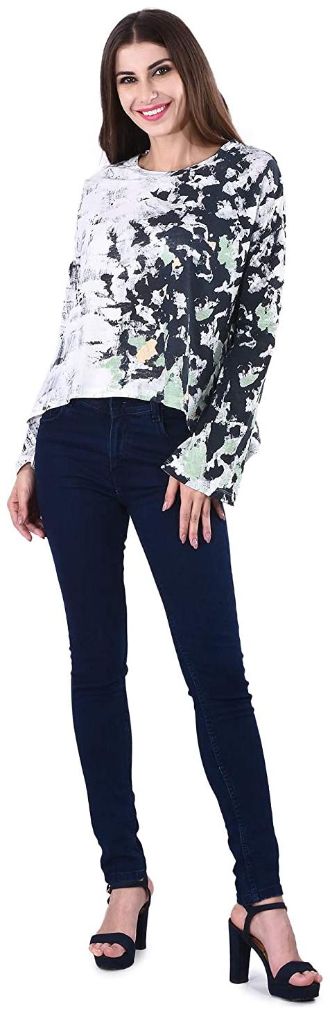 

SELFYS Women Multi Regular fit Round neck Cotton T shirt