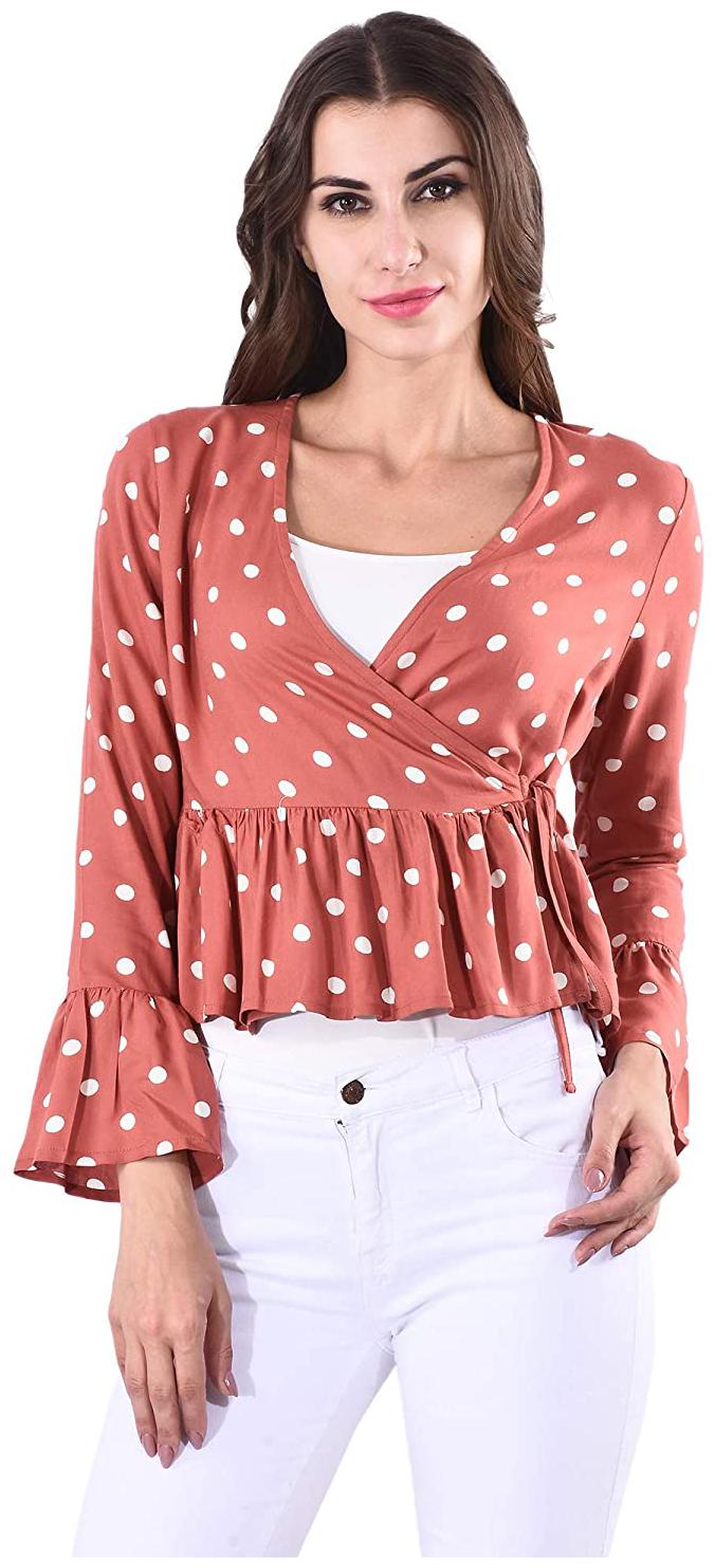 

SELFYS Women Polka dots Shirt style - Orange