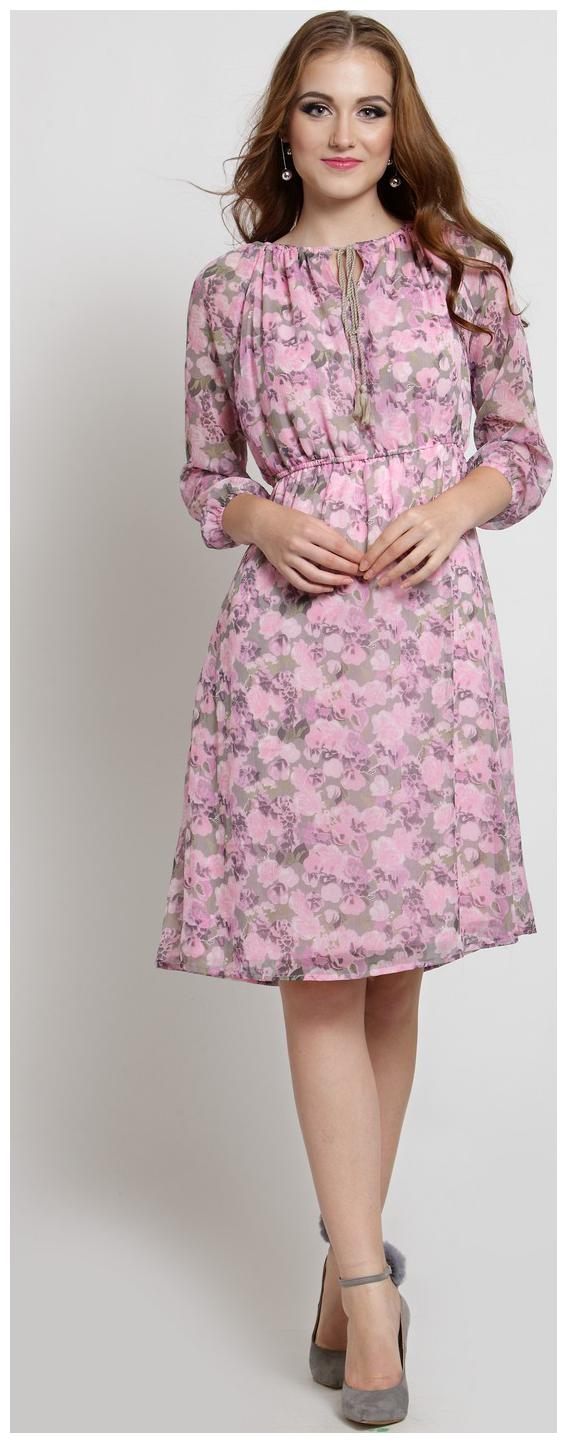 

Sera Pink Floral Fit flare dress