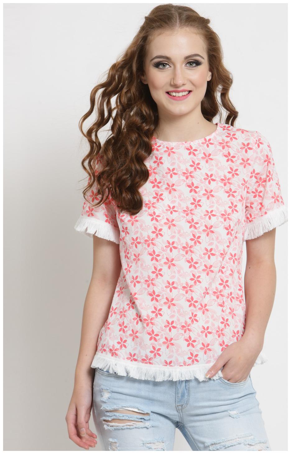 

Sera Women Floral A-line top - Pink