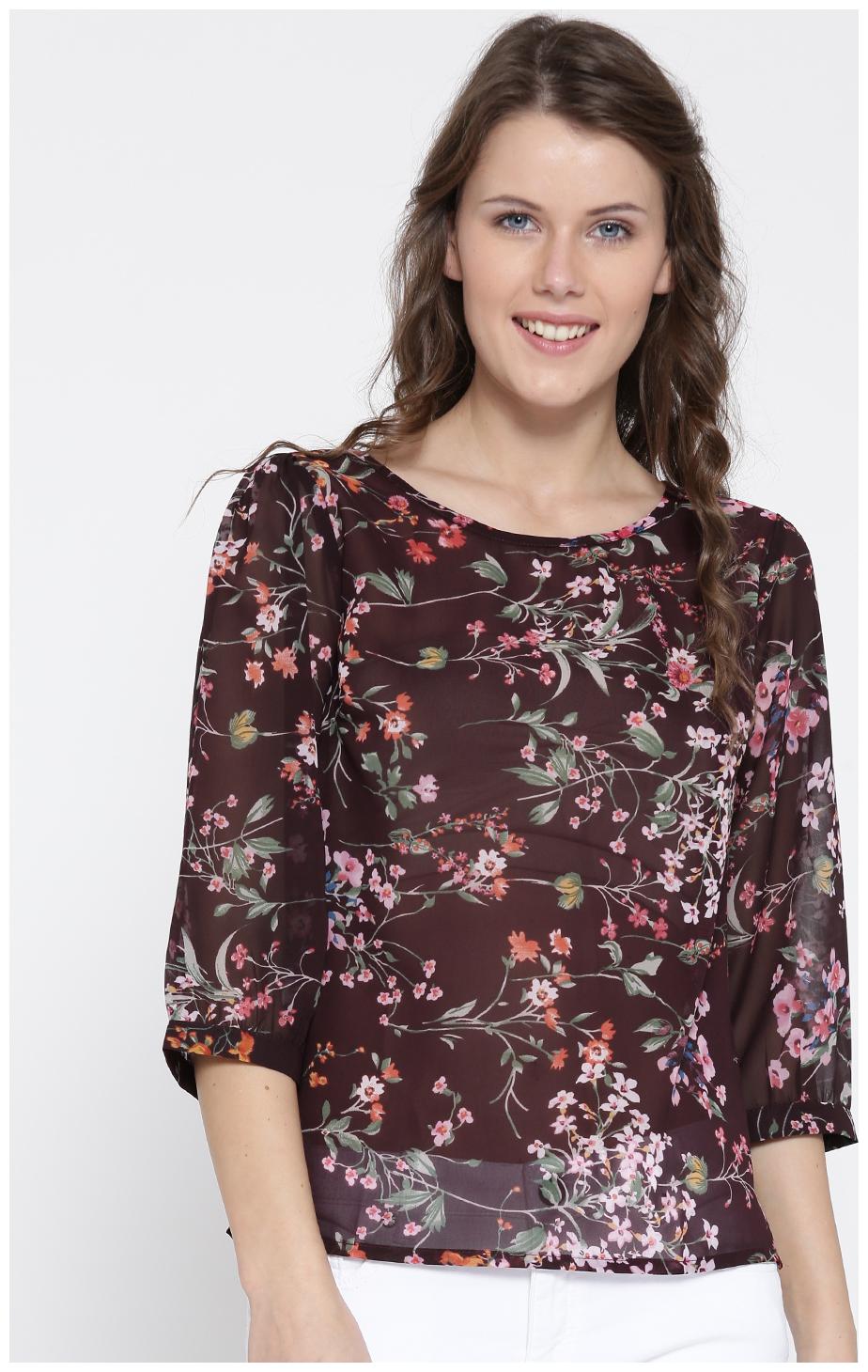 

Sera Purple Classic Printed Top