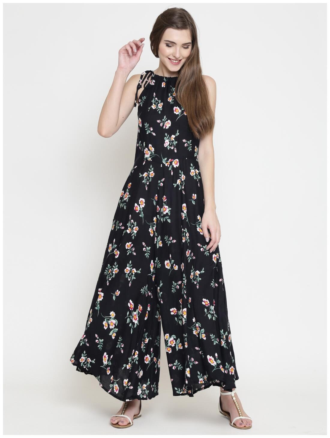 

Sera Floral Jumpsuit - Black