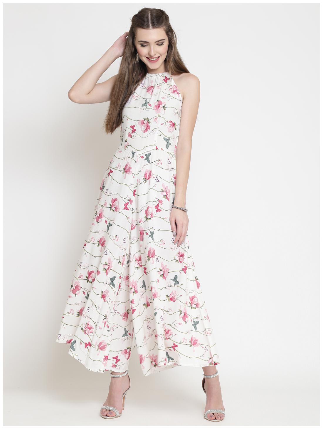 

Sera Floral Jumpsuit - White