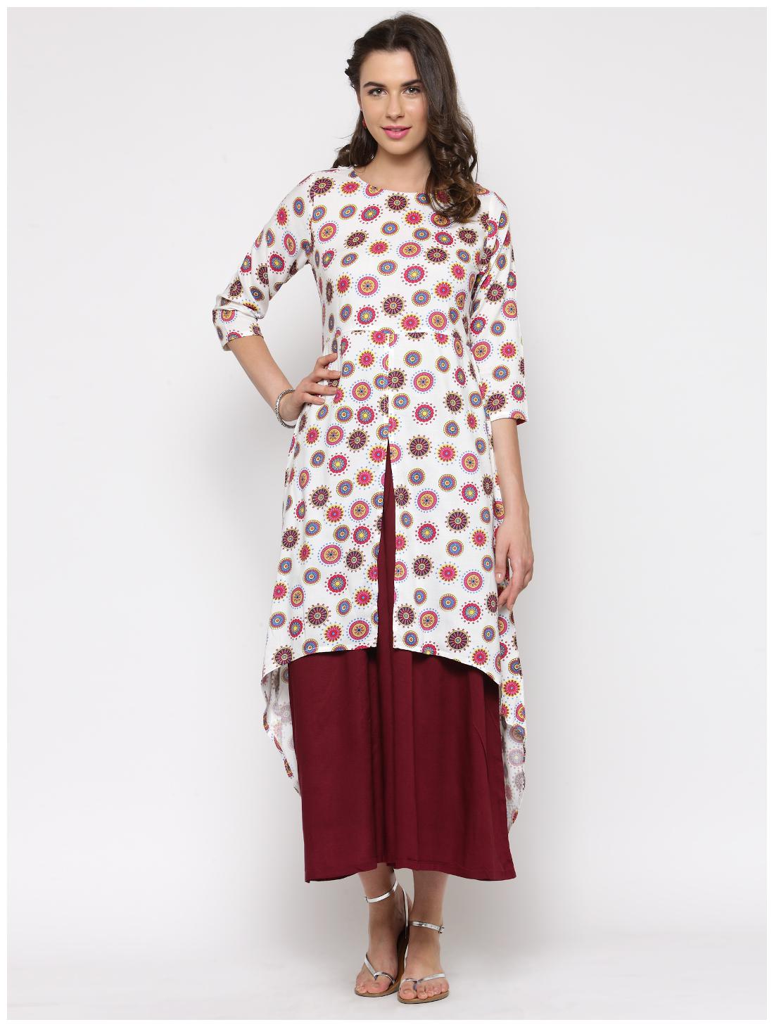 

Sera White Asymetric kurta