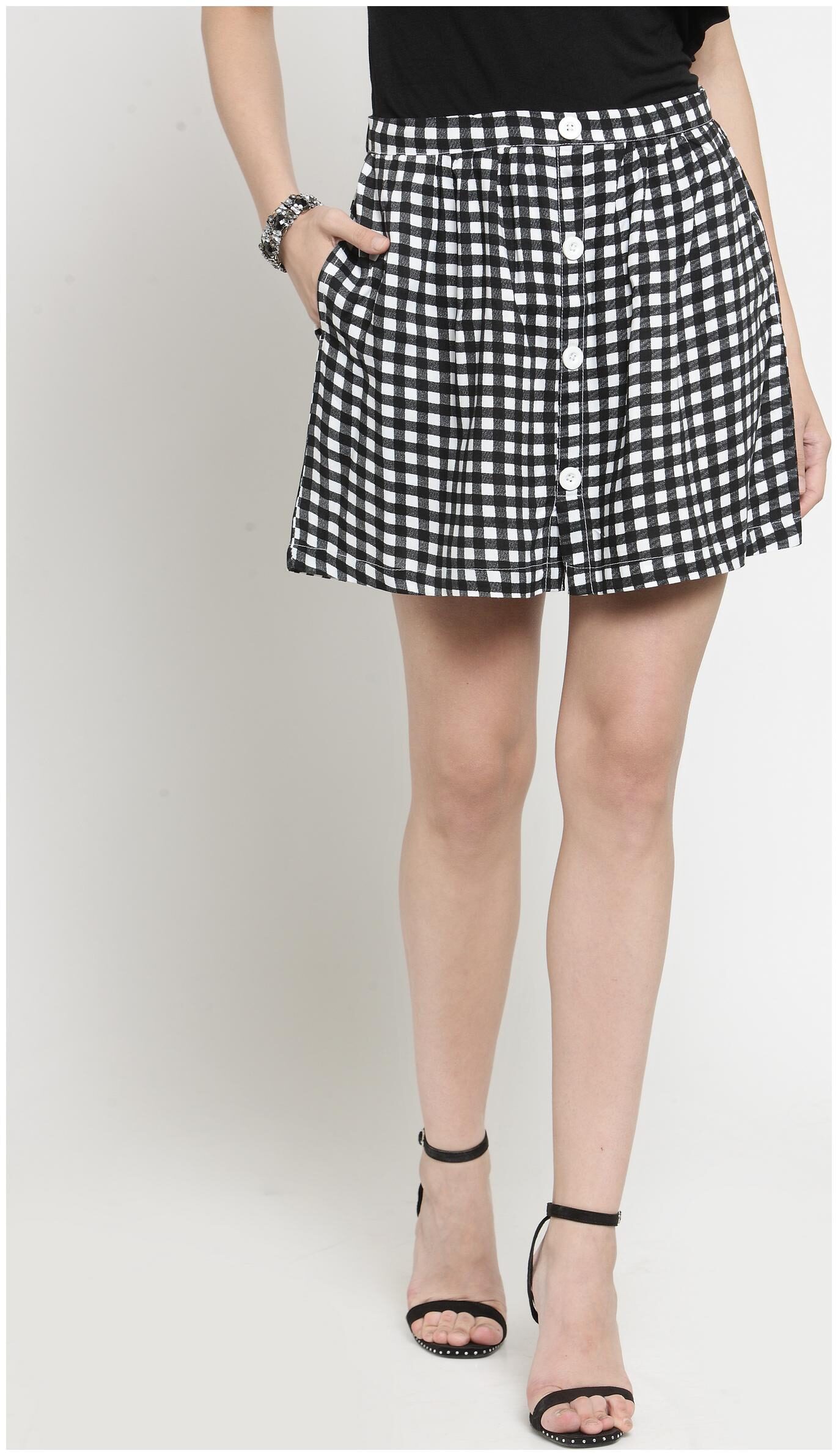

Sera Checked Flared skirt Mini Skirt - Multi