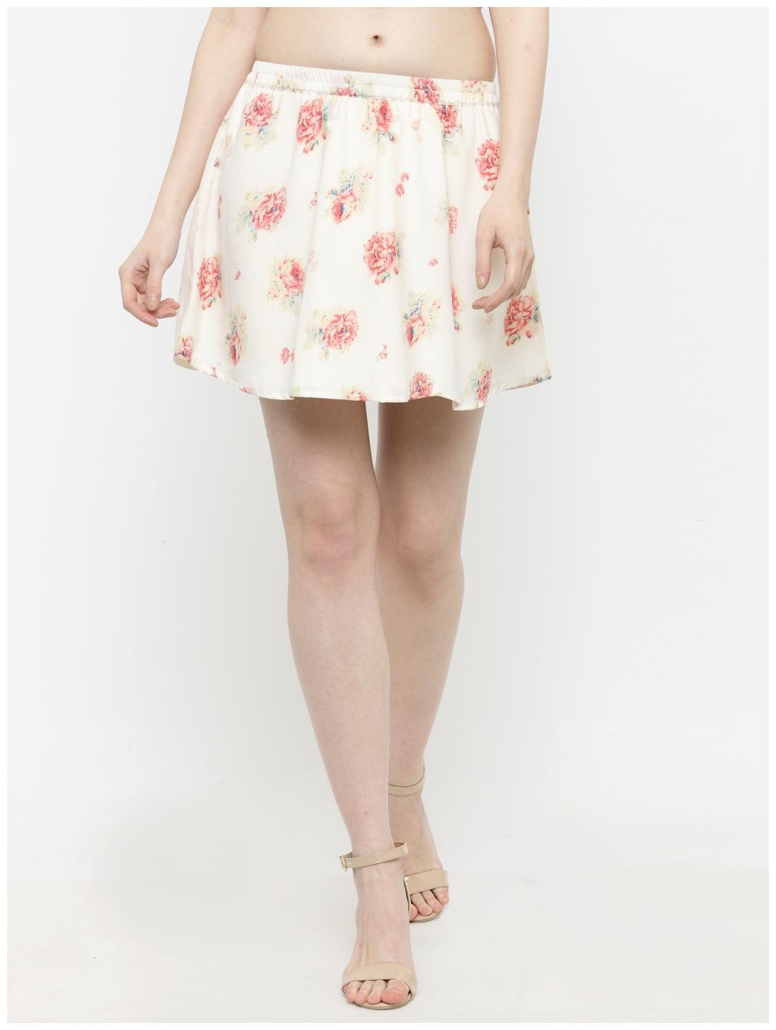 

Sera Polka dots A-line skirt Mini Skirt - White
