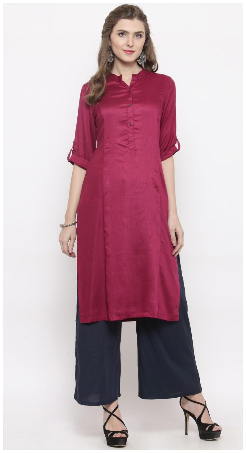 

Sera Women s Ethnic Wear Solid Straight Kurta with Palazzo