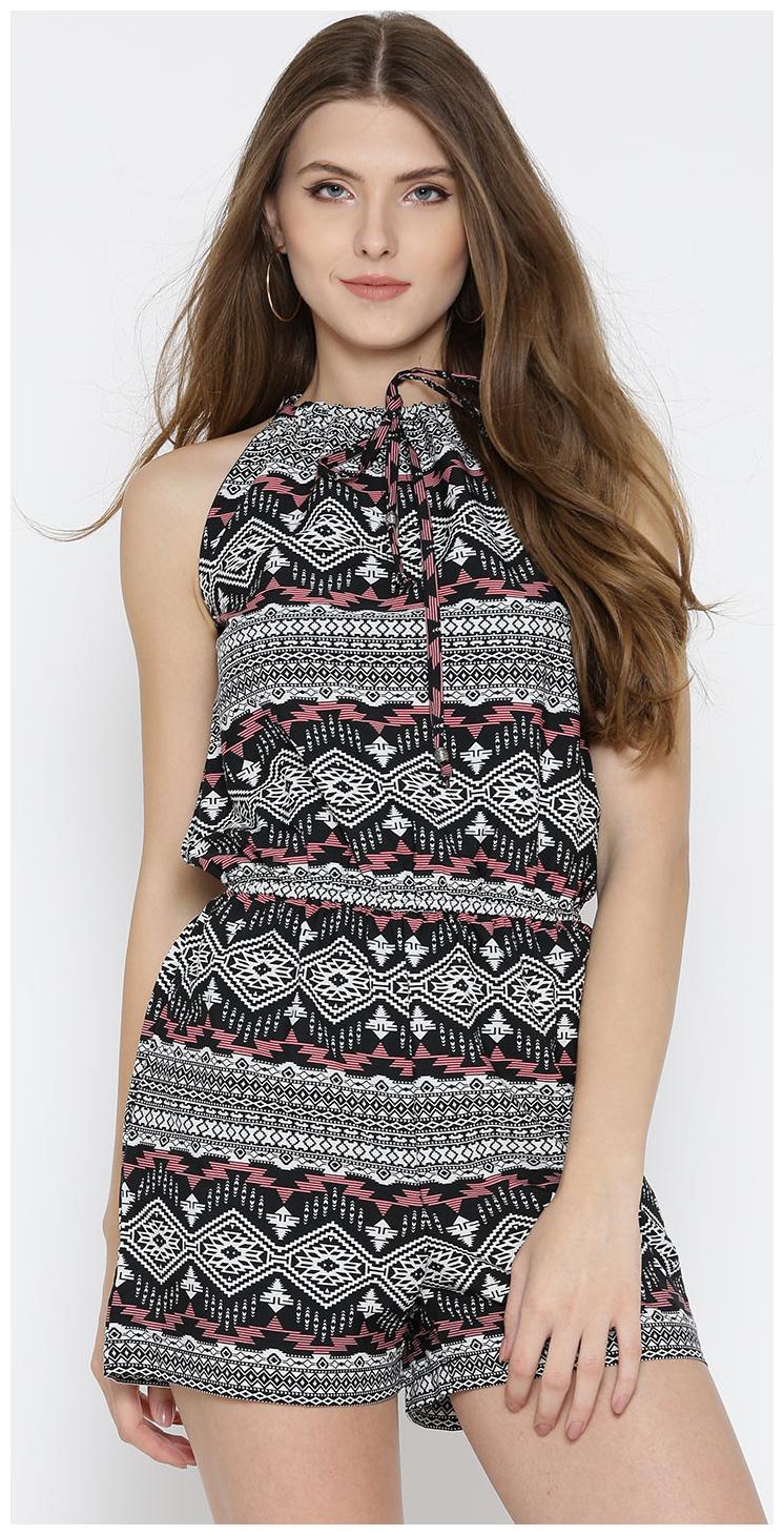 

Sera Printed Jumpsuit - Grey