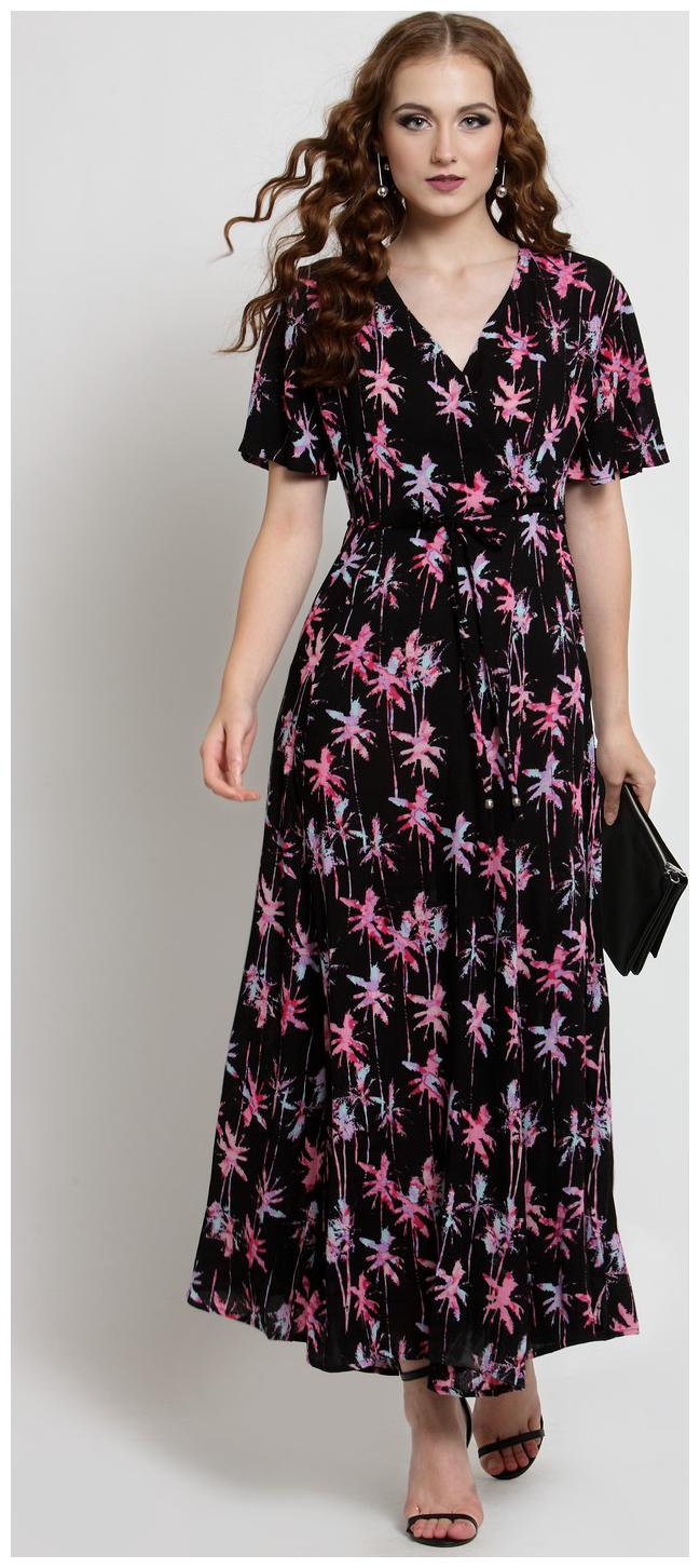 

Sera Black Floral Maxi dress