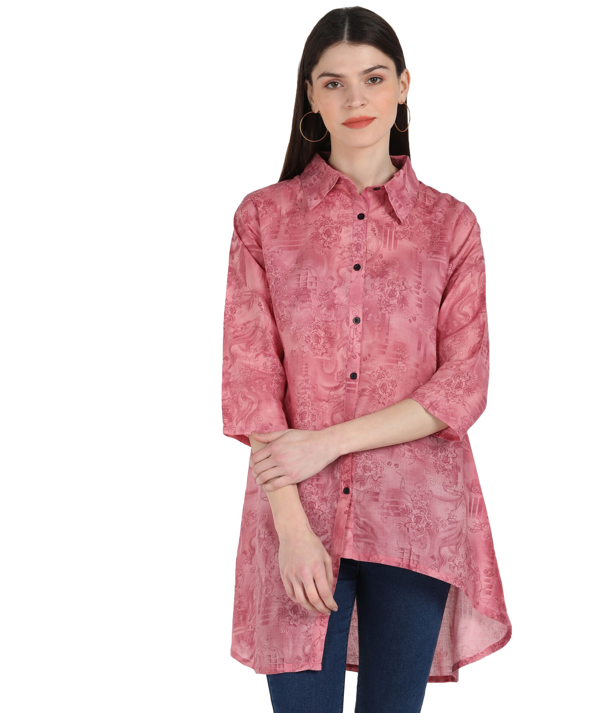 

Serein Women Floral Shirt style - Pink