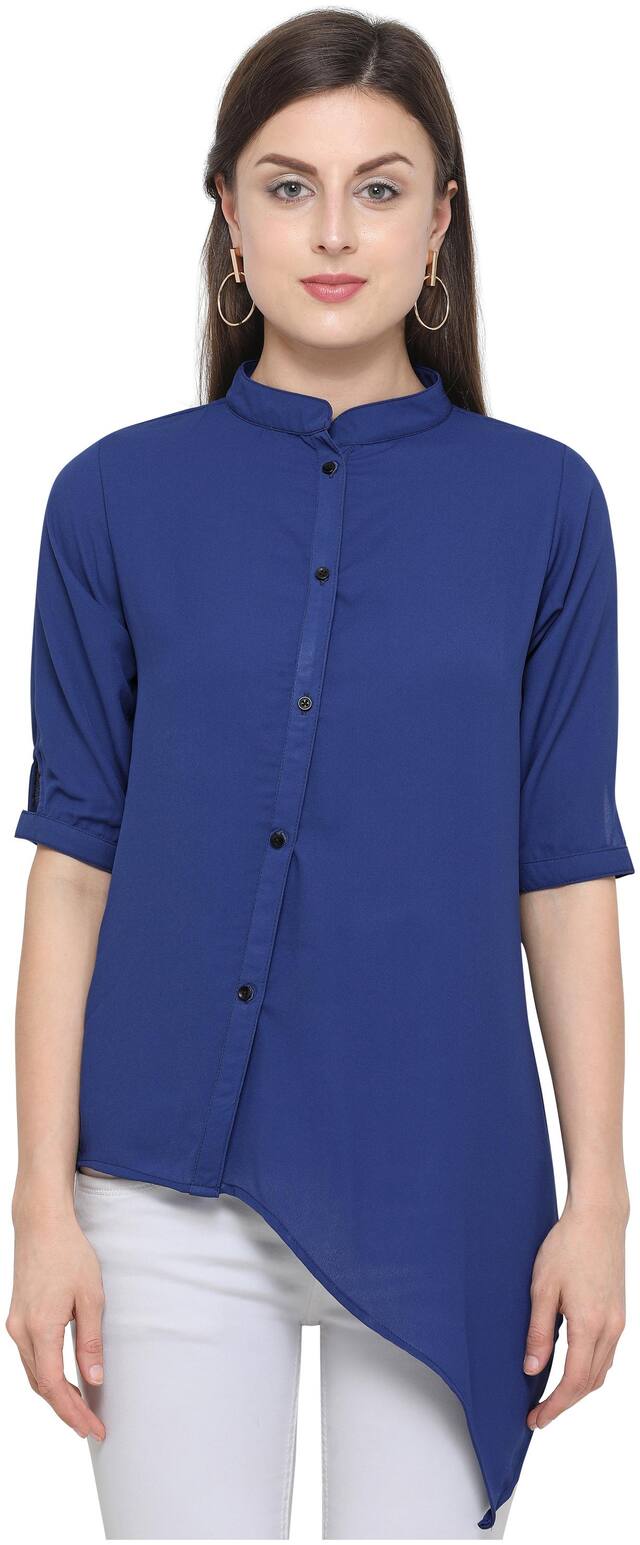 Serein Women Solid Shirt style - Blue