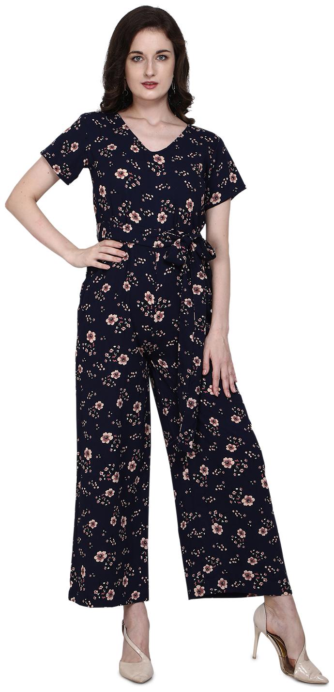 

Serein Floral Jumpsuit - Black