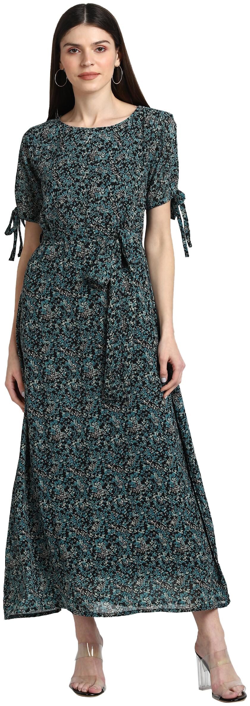 

Serein Women Georgette Floral Multi A Line Dress