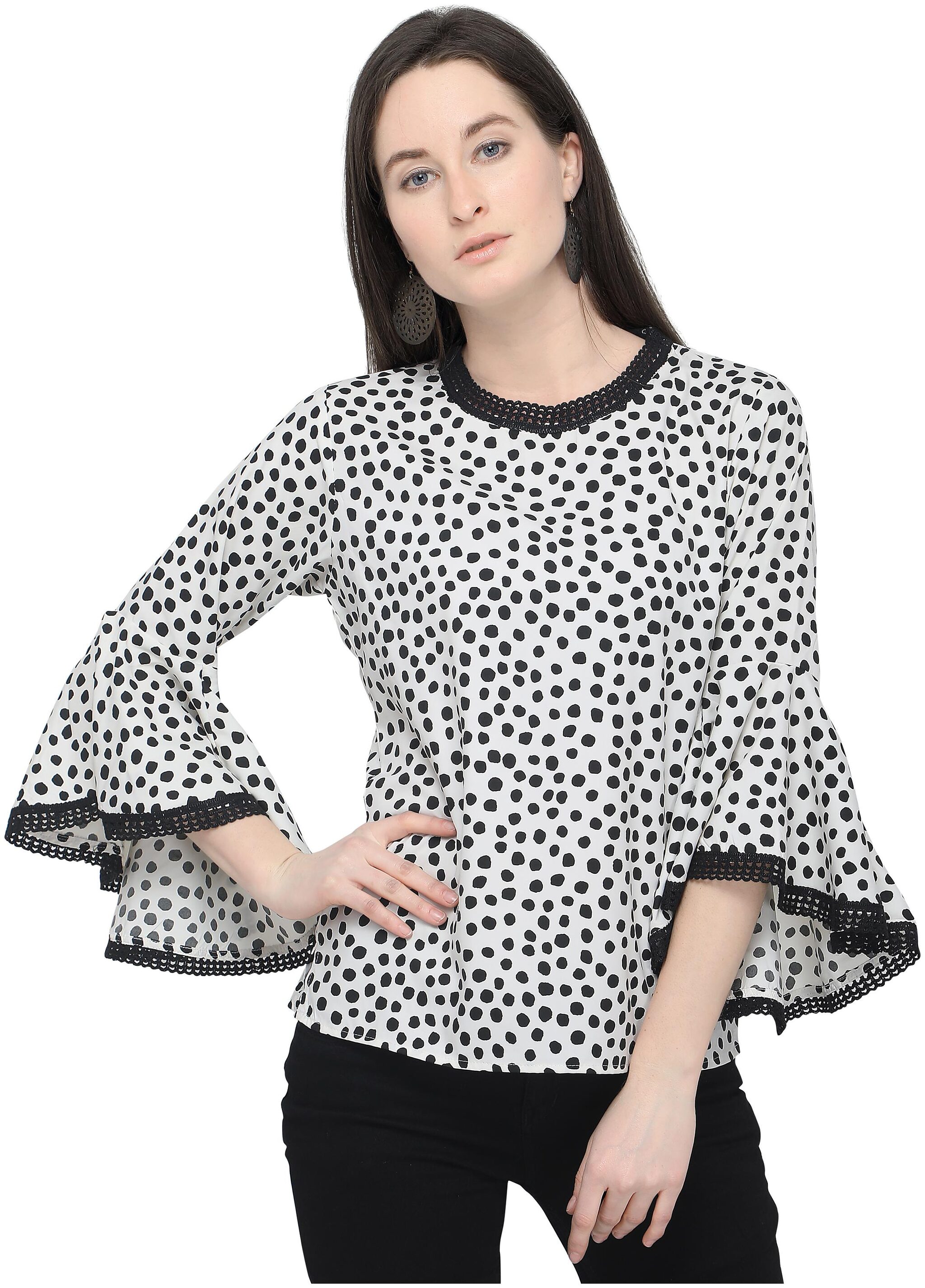 

Serein Women Polka dots Blouson top - White