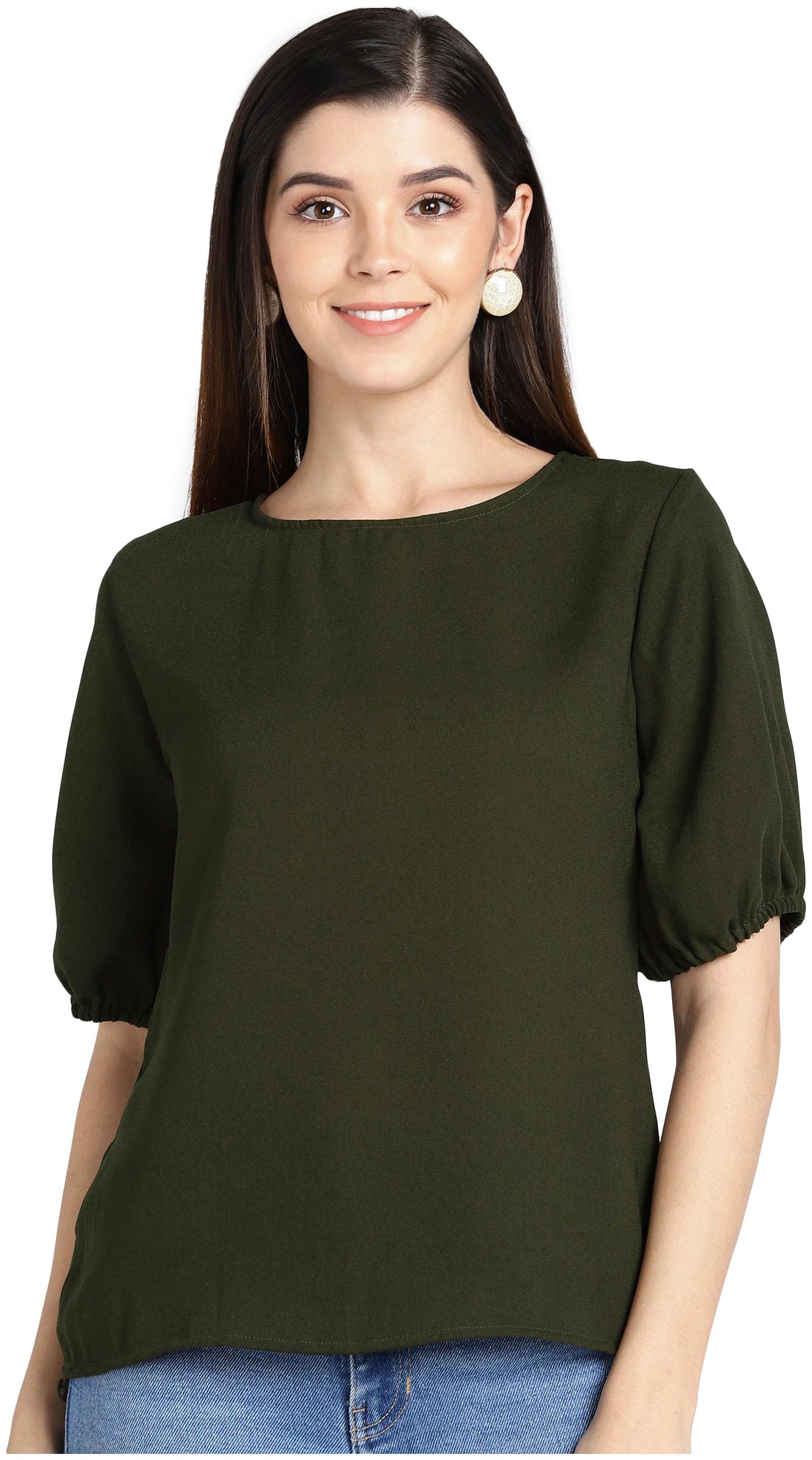 

Serein Women Solid Regular top - Green