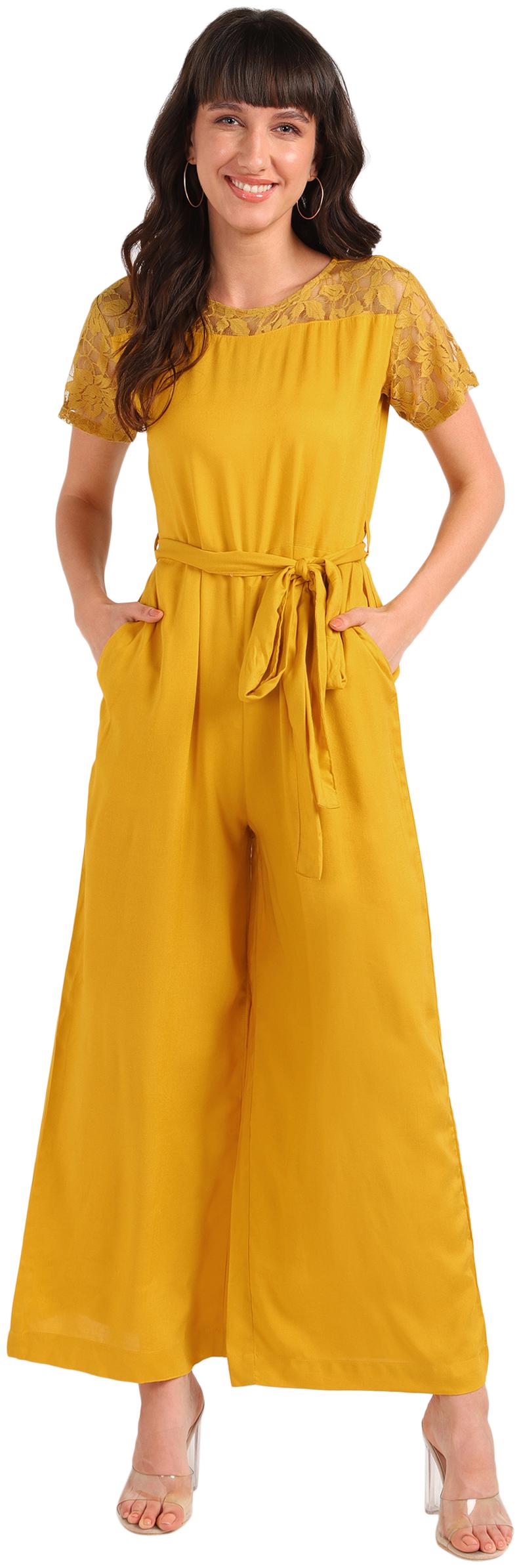 

Serein Solid Jumpsuit - Yellow