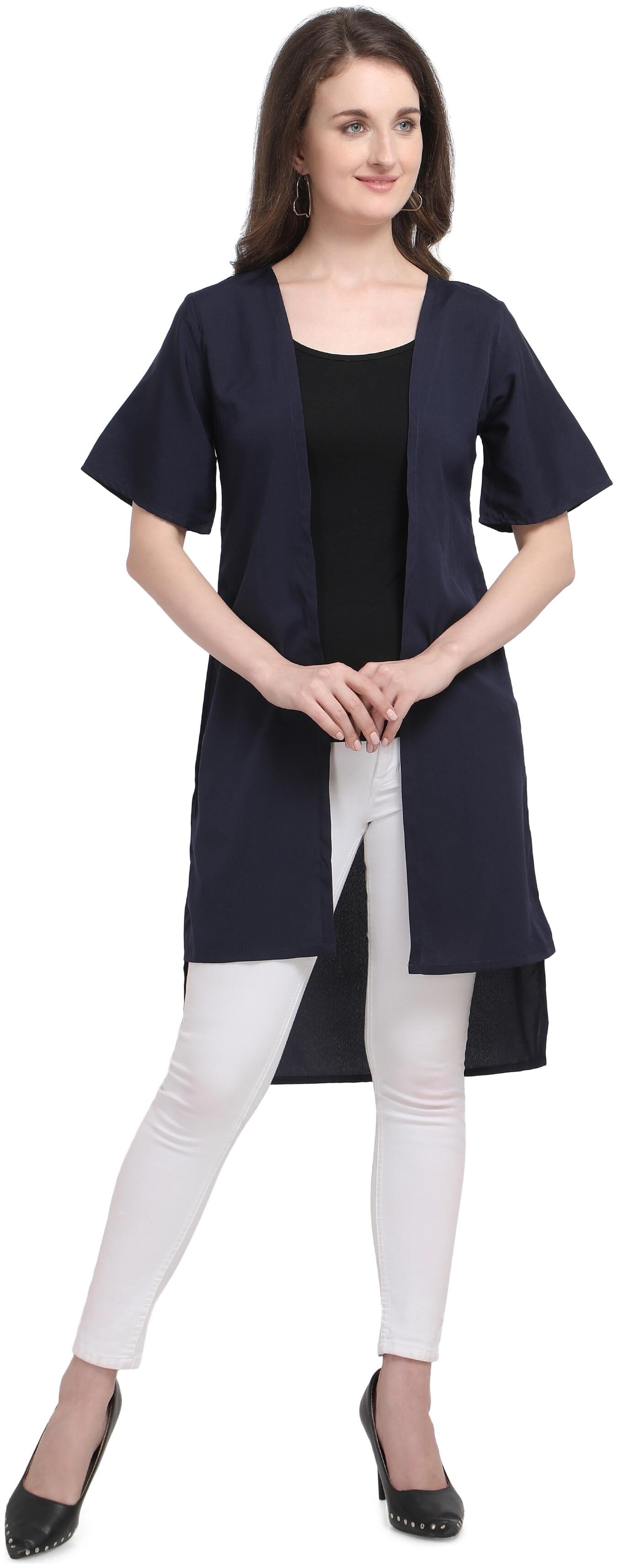 

Serein Women Polyester Navy Blue Shrug
