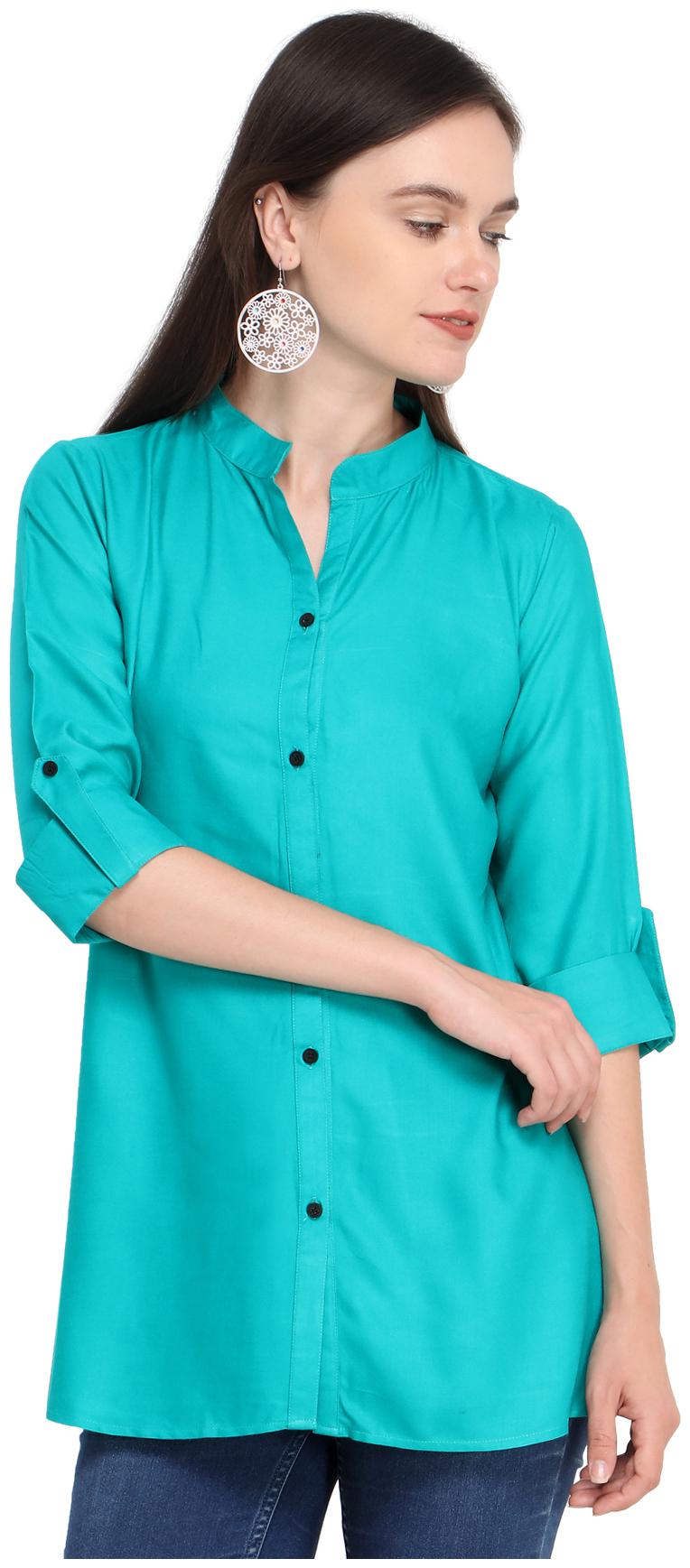 

Serein Women Blue Solid Assymetrical Kurti