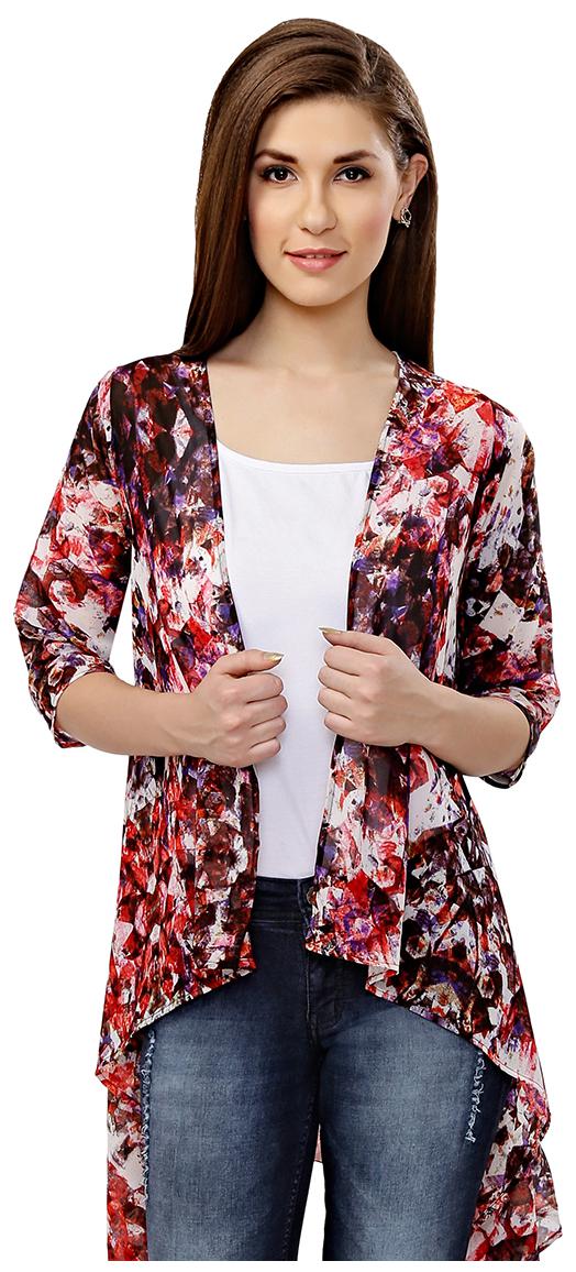 

Serein Women Georgette Long Shrug Long Jacket (Multi Sleeve Jacket) (XX-Large)