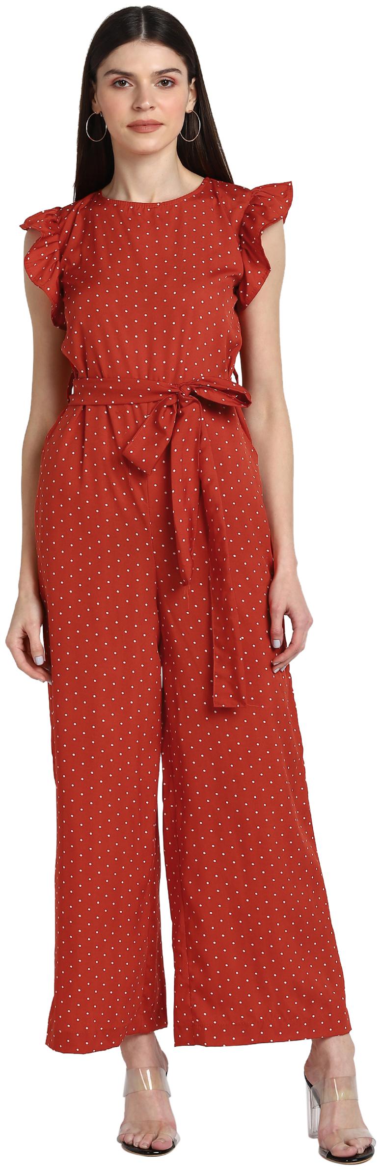 

Serein Polka dots Jumpsuit - Orange