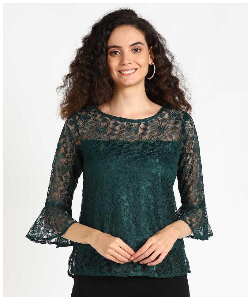 

Serein Women Floral Regular top - Green