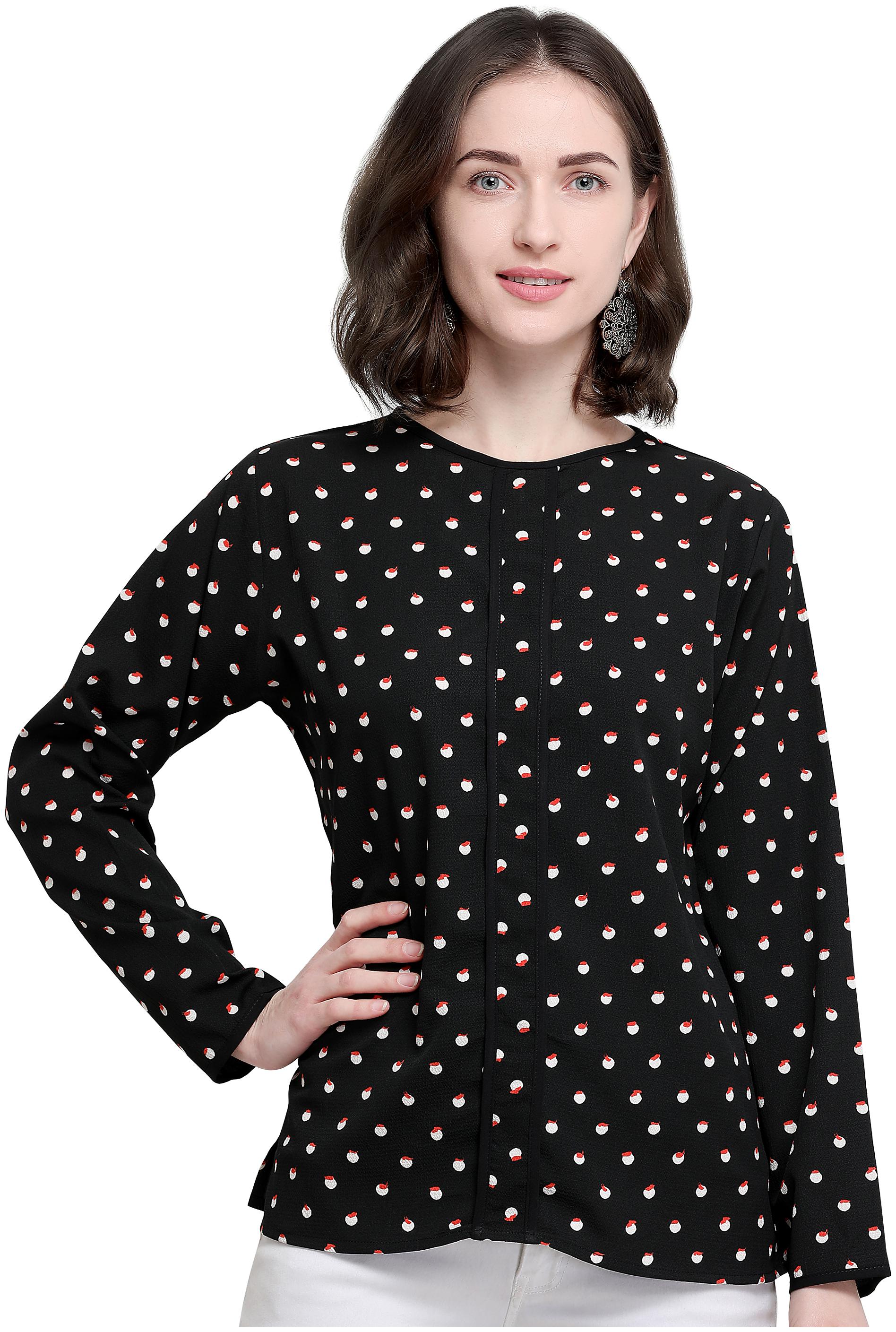 

Serein Women Polka dots Blouson top - Black