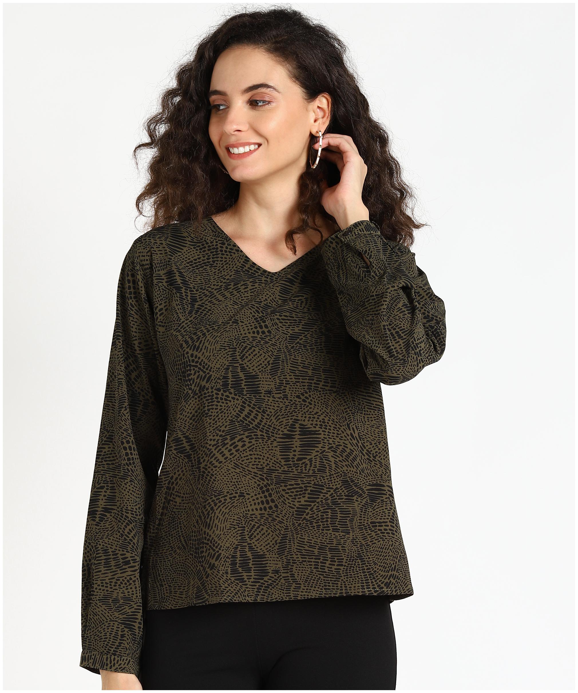 

Serein Women Printed Regular top - Green