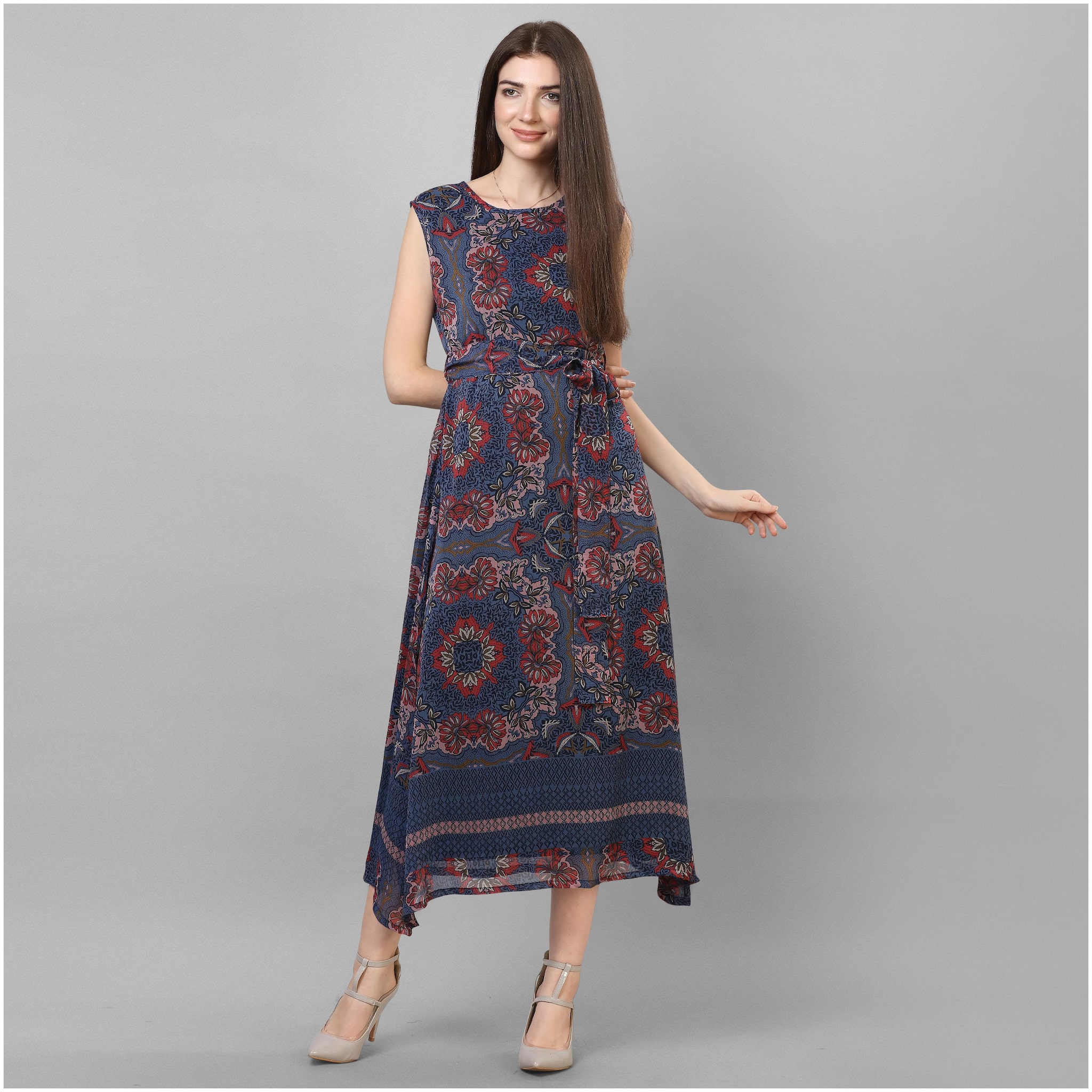 

Serein Women Crepe Printed Multi A Line Dress