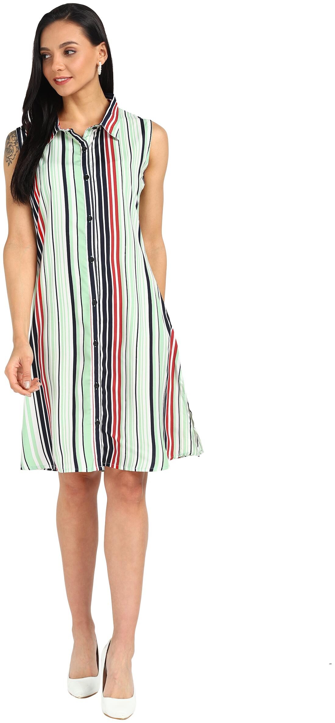 

Serein Multi Striped Shirt dress