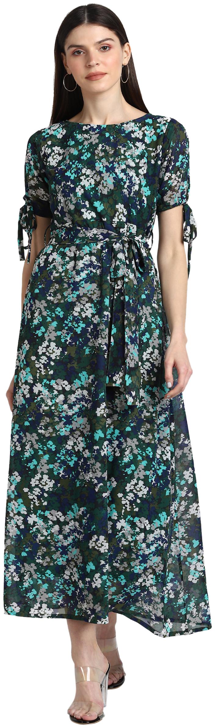 

Serein Green Floral Maxi dress