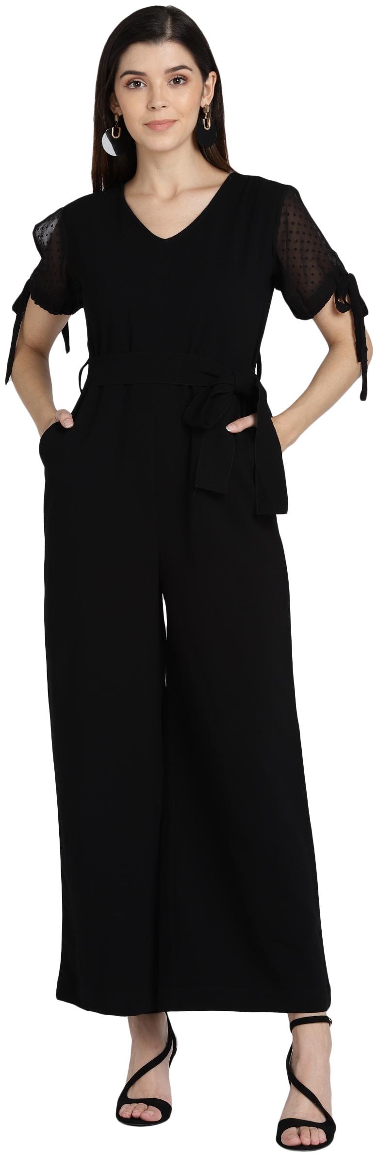 

Serein Solid Jumpsuit - Black