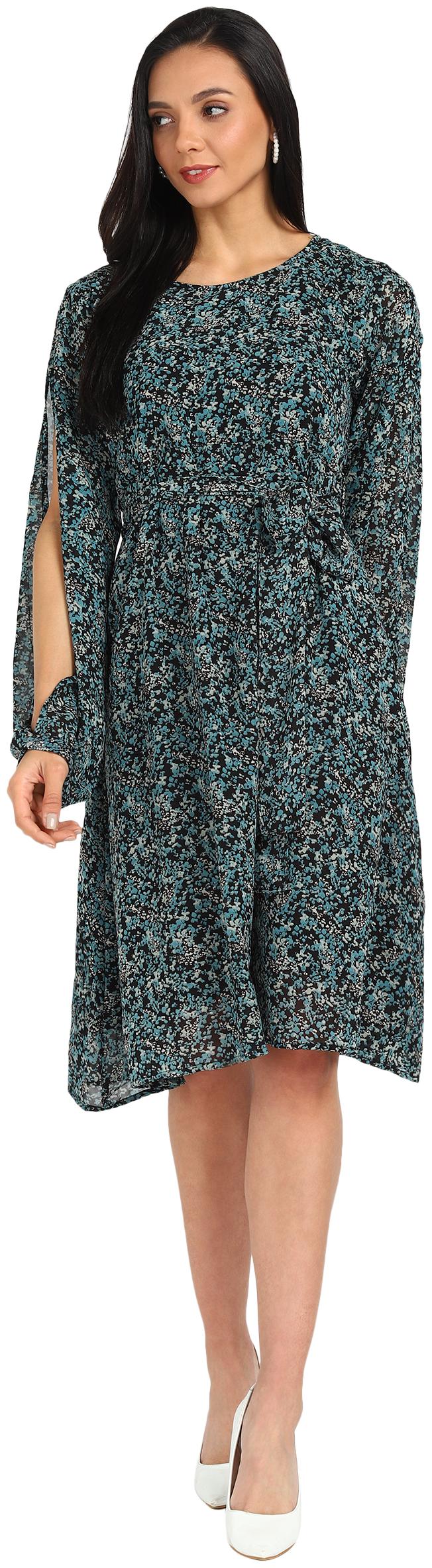 

Serein Green Floral Fit flare dress