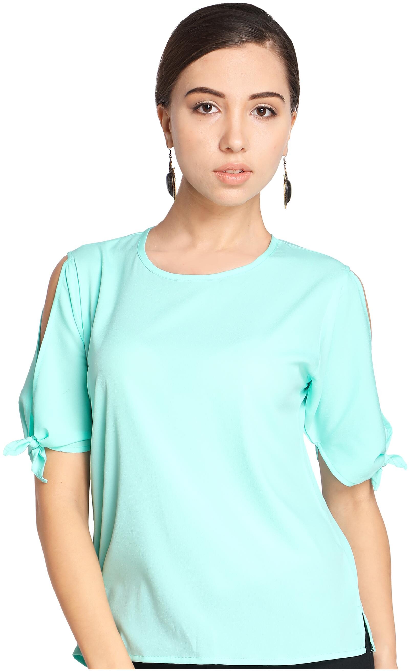 

Serein Women Solid Blouson top - Green