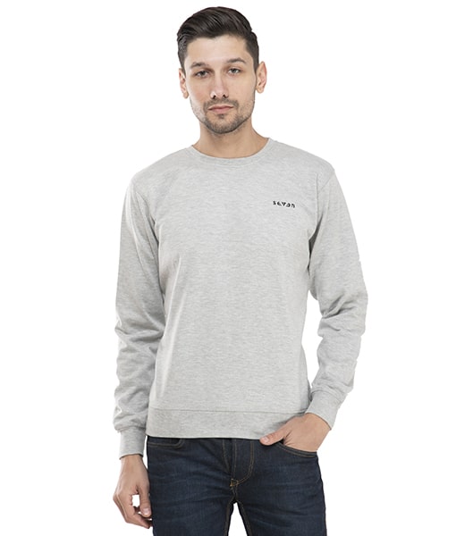 

Seven Men Cotton Solid Full Sleeves Pullover (Assorted)