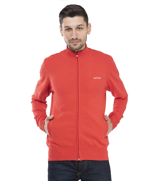 

Seven Men Orange Solid Sports jacket