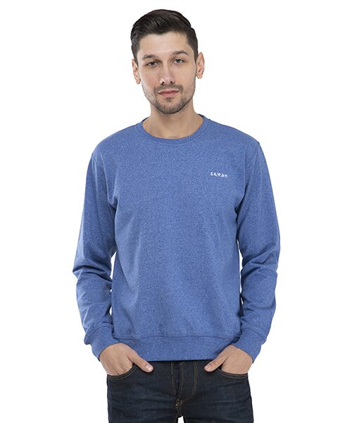 

Seven Men Blue Round neck Pullover