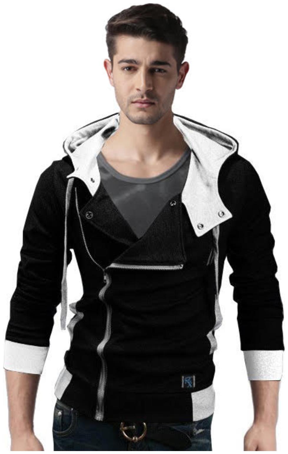 

EYEBOGLER Men Black Hooded Hoodie
