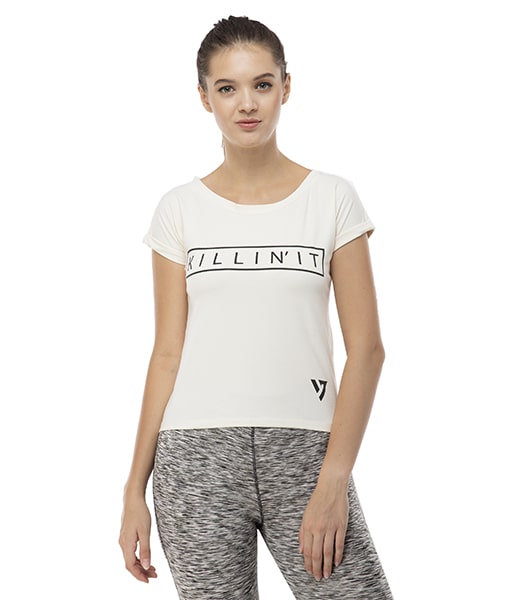 

Seven Women White Regular fit Round neck Cotton T shirt