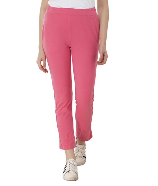 

Seven Women Cotton Solid Pink Pant