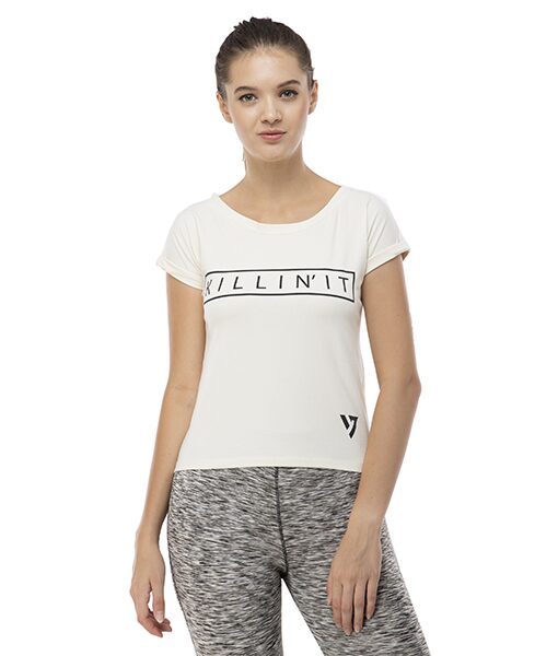 

Seven Women White Regular fit Round neck Cotton T shirt